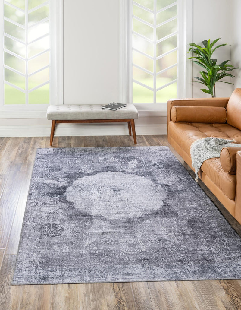 Laguna Sands Collection Area Rug - Catalina Rectangle Gray Ivory lifestyle 4