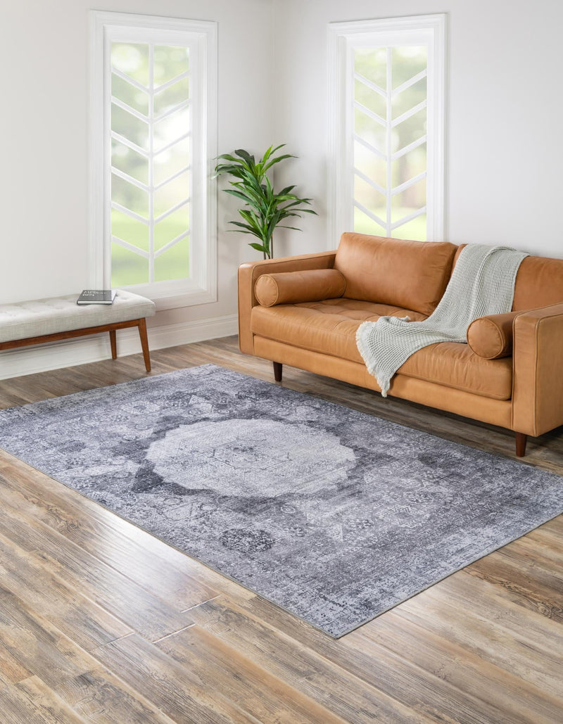 Laguna Sands Collection Area Rug - Catalina Rectangle Gray Ivory lifestyle 6