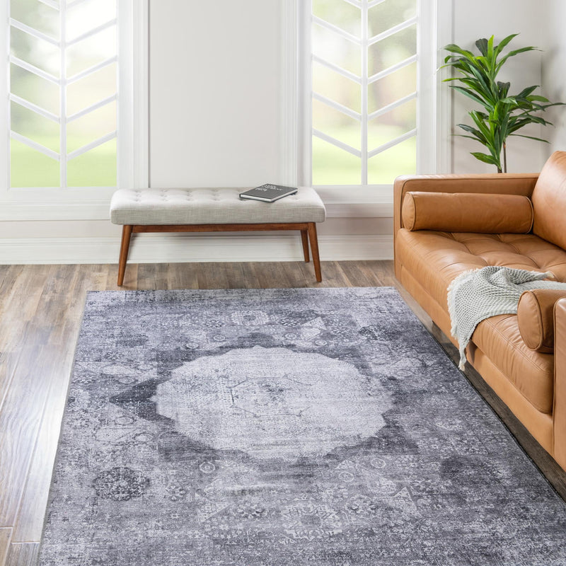 Laguna Sands Collection Area Rug - Catalina Rectangle Gray Ivory lifestyle 28