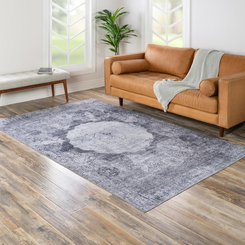 Laguna Sands Collection Area Rug - Catalina Rectangle Gray Ivory lifestyle 30