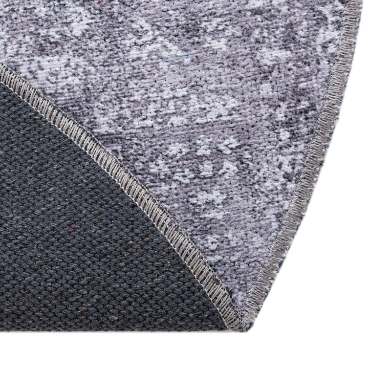 Laguna Sands Collection Area Rug - Catalina Round Gray Ivory lifestyle 91