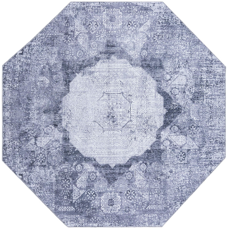 Laguna Sands Collection Area Rug - Catalina Octagon Gray Ivory lifestyle 63