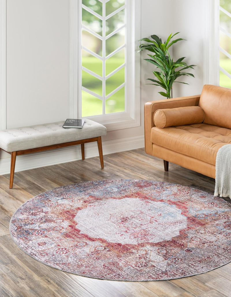 Laguna Sands Collection Area Rug - Catalina Round Multi lifestyle 47