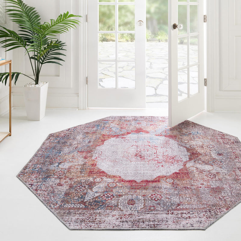 Laguna Sands Collection Area Rug - Catalina Octagon Multi lifestyle 149