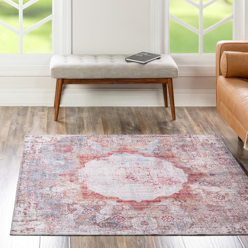 Laguna Sands Collection Area Rug - Catalina Square Multi lifestyle 138