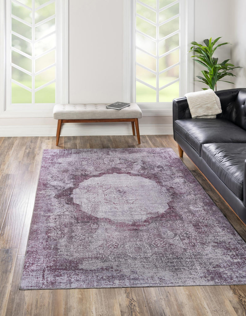 Laguna Sands Collection Area Rug - Catalina Rectangle Pink Ivory lifestyle 7