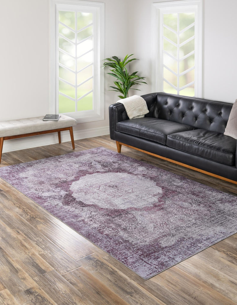 Laguna Sands Collection Area Rug - Catalina Rectangle Pink Ivory lifestyle 12
