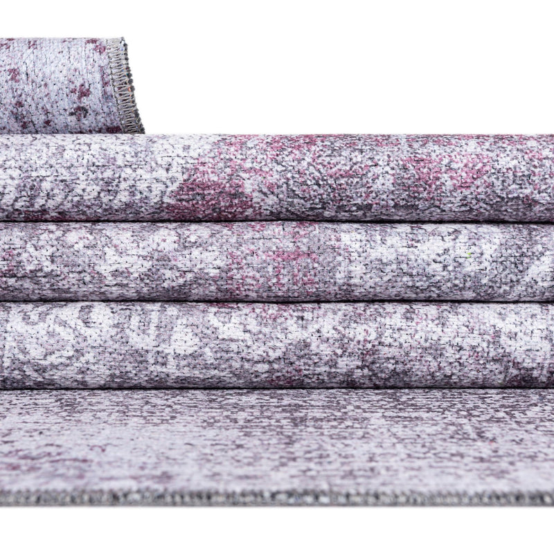 Laguna Sands Collection Area Rug - Catalina Square Pink Ivory lifestyle 136
