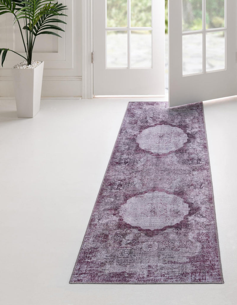 Laguna Sands Collection Area Rug - Catalina Runner Pink Ivory lifestyle 80