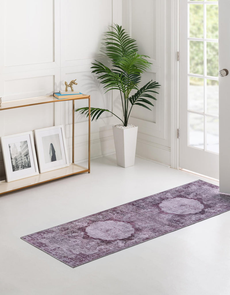 Laguna Sands Collection Area Rug - Catalina Runner Pink Ivory lifestyle 100