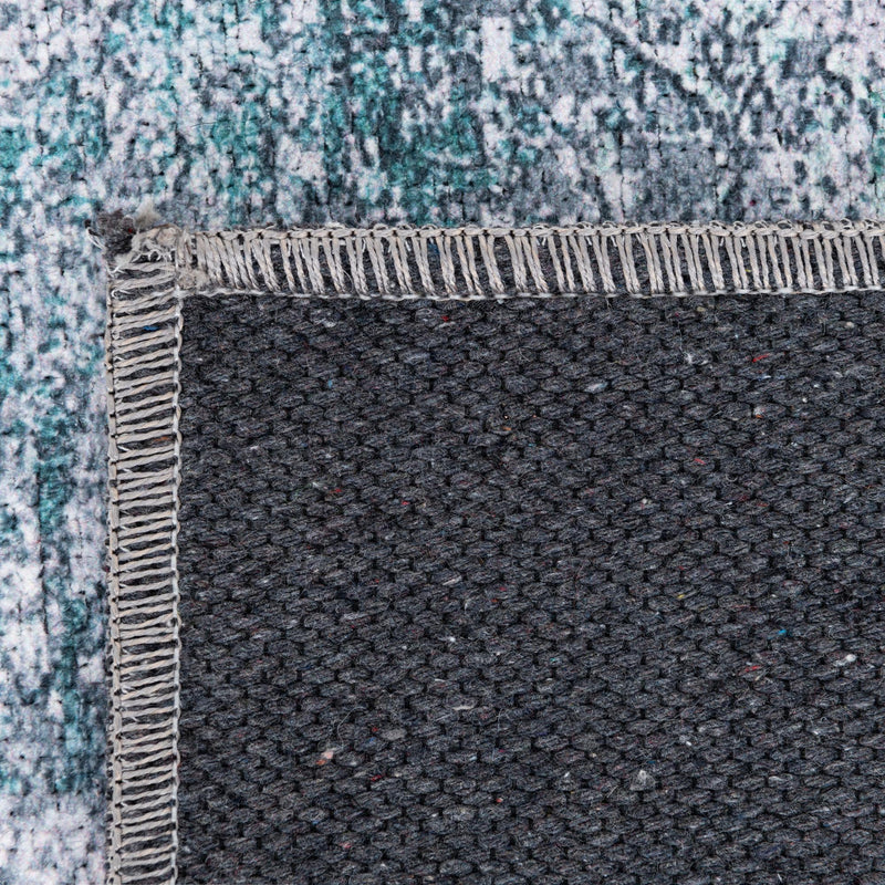 Laguna Sands Collection Area Rug - Catalina Octagon Teal Ivory lifestyle 94