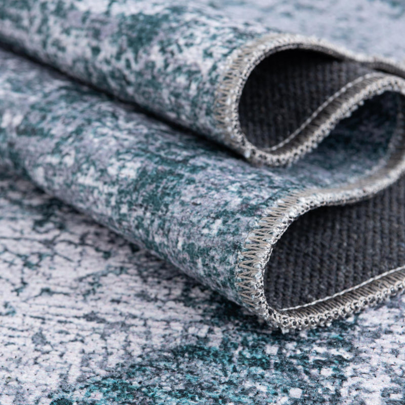 Laguna Sands Collection Area Rug - Catalina Octagon Teal Ivory lifestyle 126
