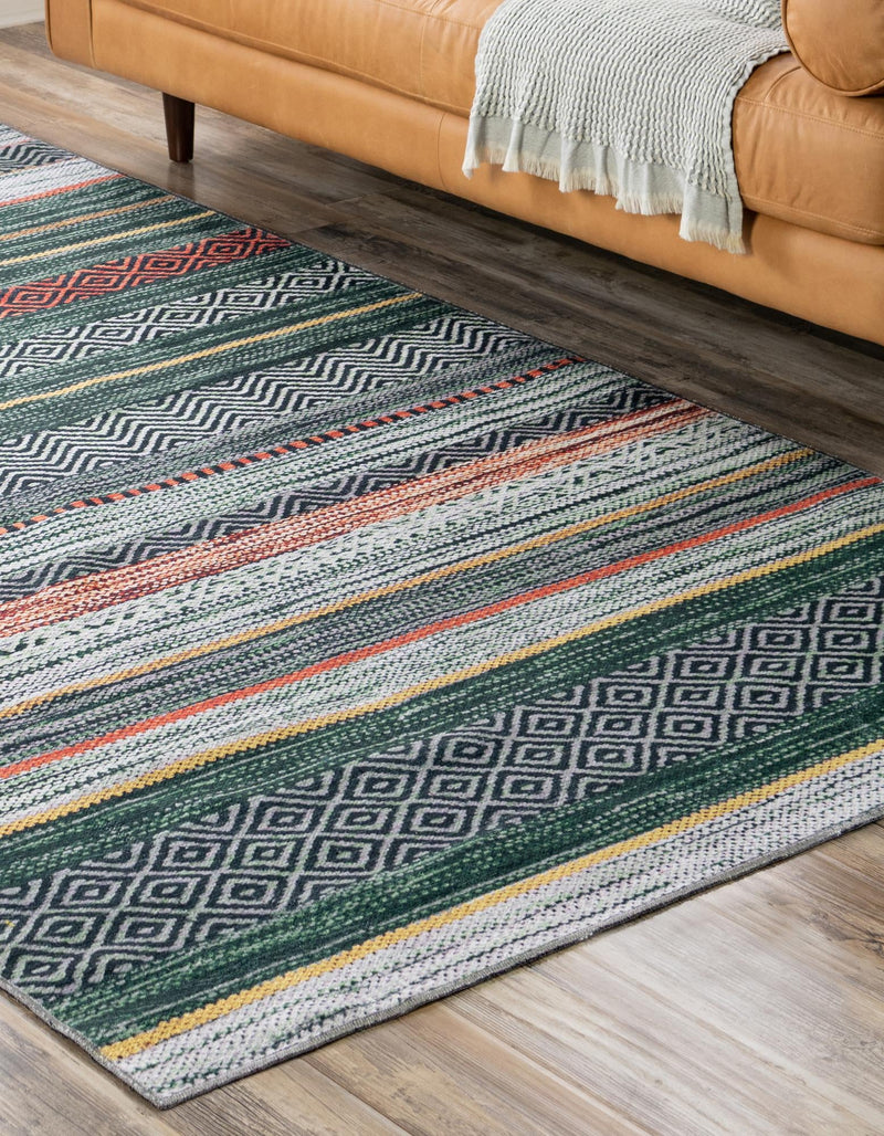 Laguna Sands Collection Area Rug - Malibu Rectangle Green lifestyle 6