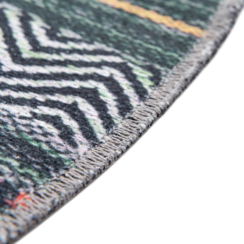 Laguna Sands Collection Area Rug - Malibu Round Green lifestyle 70