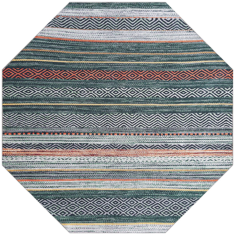 Laguna Sands Collection Area Rug - Malibu Octagon Green lifestyle 39