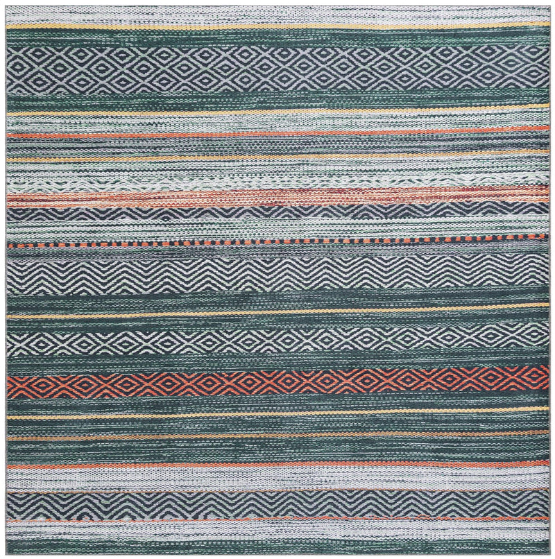 Laguna Sands Collection Area Rug - Malibu Square Green lifestyle 36