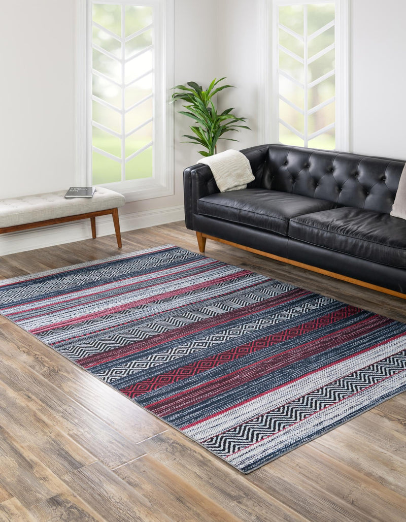 Laguna Sands Collection Area Rug - Malibu Rectangle Navy Blue lifestyle 5