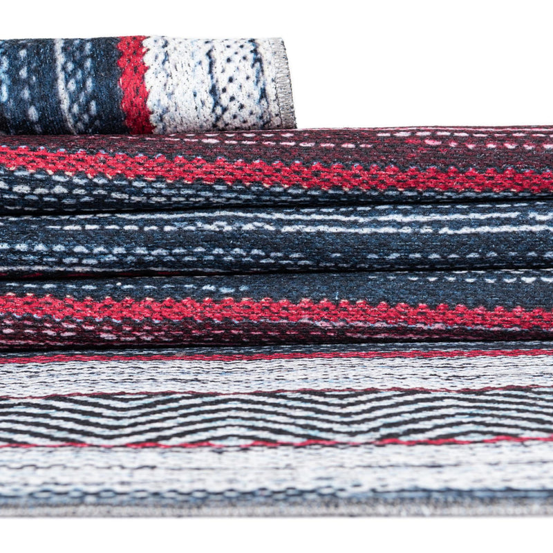 Laguna Sands Collection Area Rug - Malibu Rectangle Navy Blue lifestyle 25
