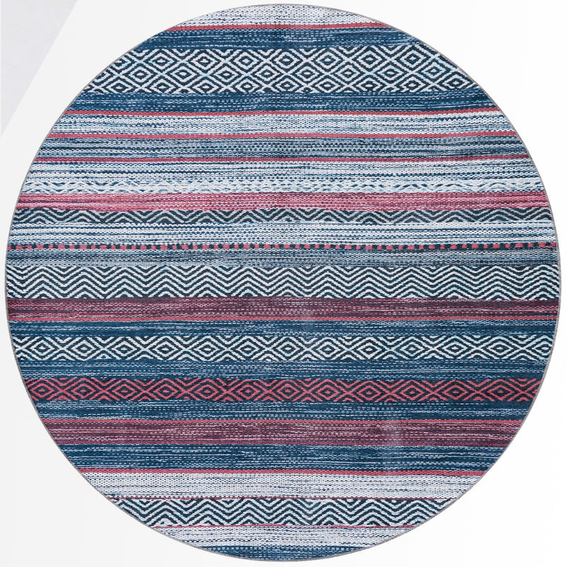 Laguna Sands Collection Area Rug - Malibu Round Navy Blue lifestyle 31