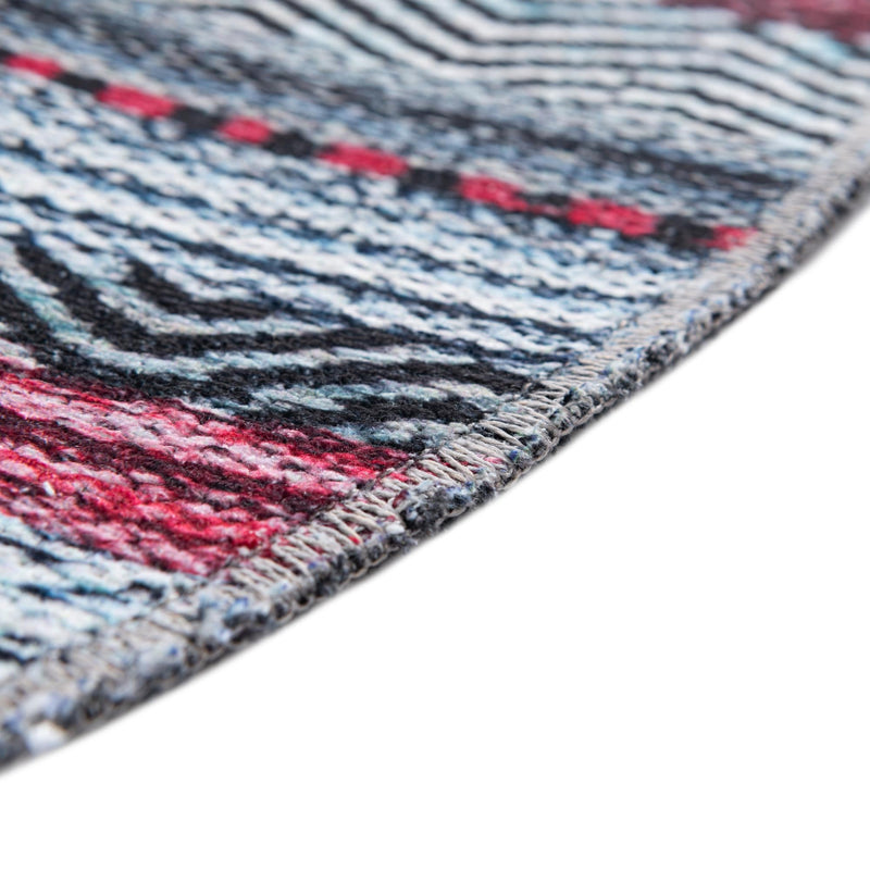 Laguna Sands Collection Area Rug - Malibu Round Navy Blue lifestyle 66