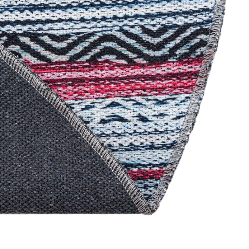 Laguna Sands Collection Area Rug - Malibu Round Navy Blue lifestyle 80
