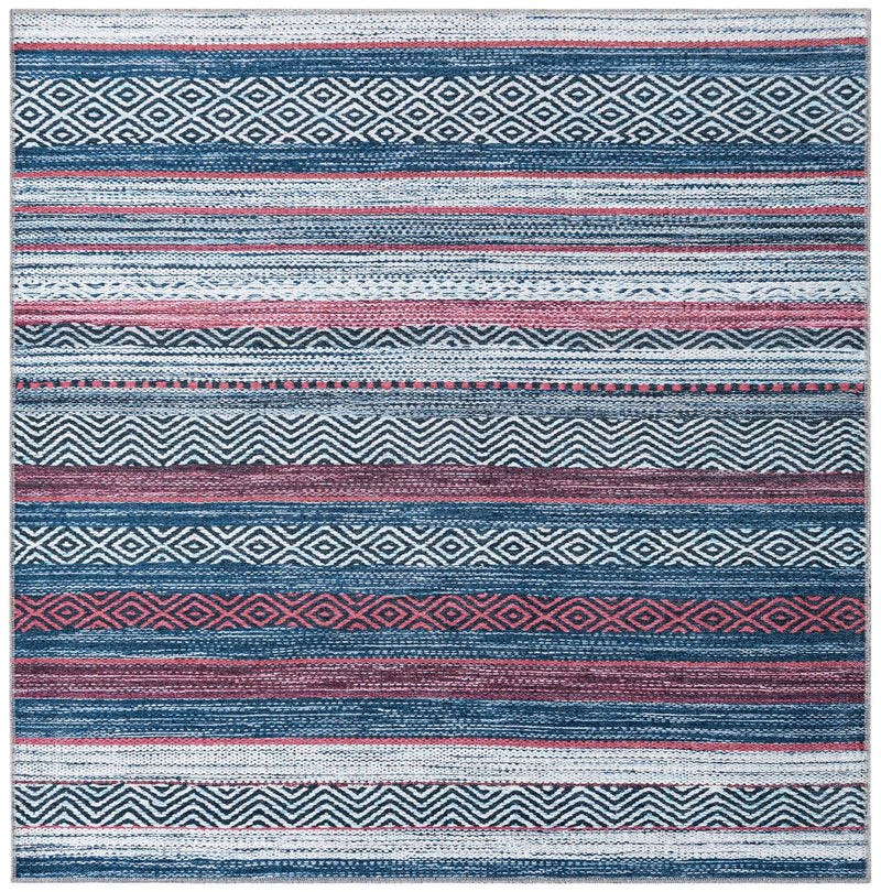Laguna Sands Collection Area Rug - Malibu Square Navy Blue lifestyle 33