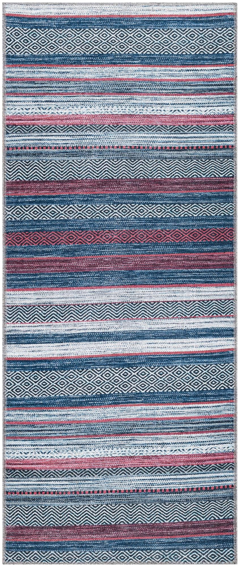 Laguna Sands Collection Area Rug - Malibu Runner Navy Blue lifestyle 34