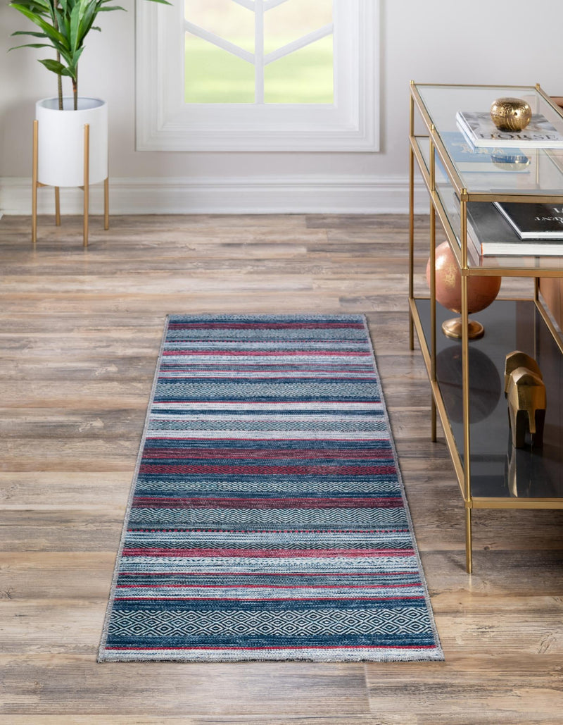 Laguna Sands Collection Area Rug - Malibu Runner Navy Blue lifestyle 41