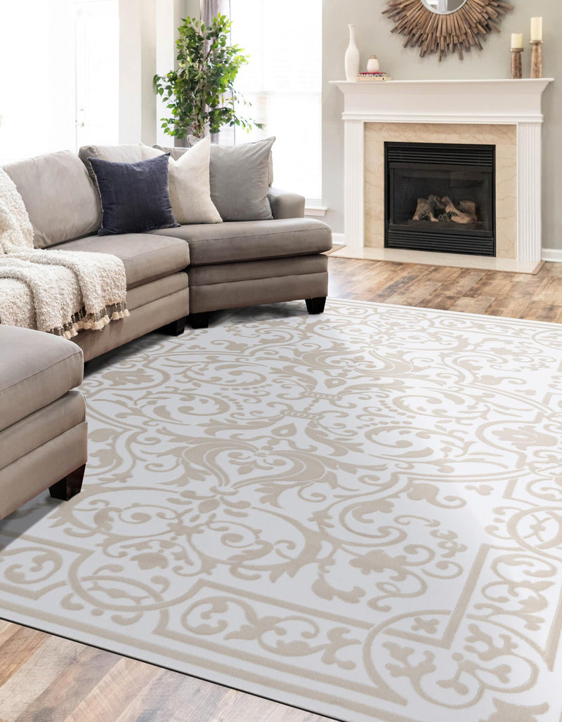 Sanctuary Retreat Collection Area Rug - Retreat Rectangle Snow White lifestyle 5