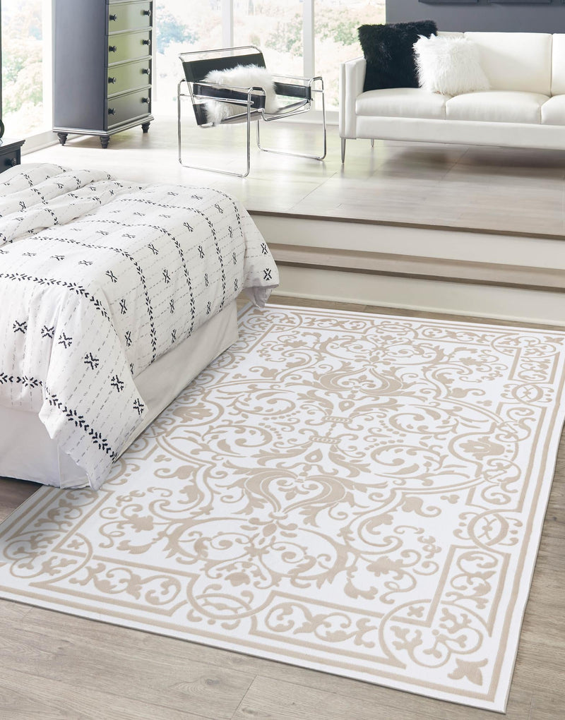 Sanctuary Retreat Collection Area Rug - Retreat Rectangle Snow White lifestyle 7