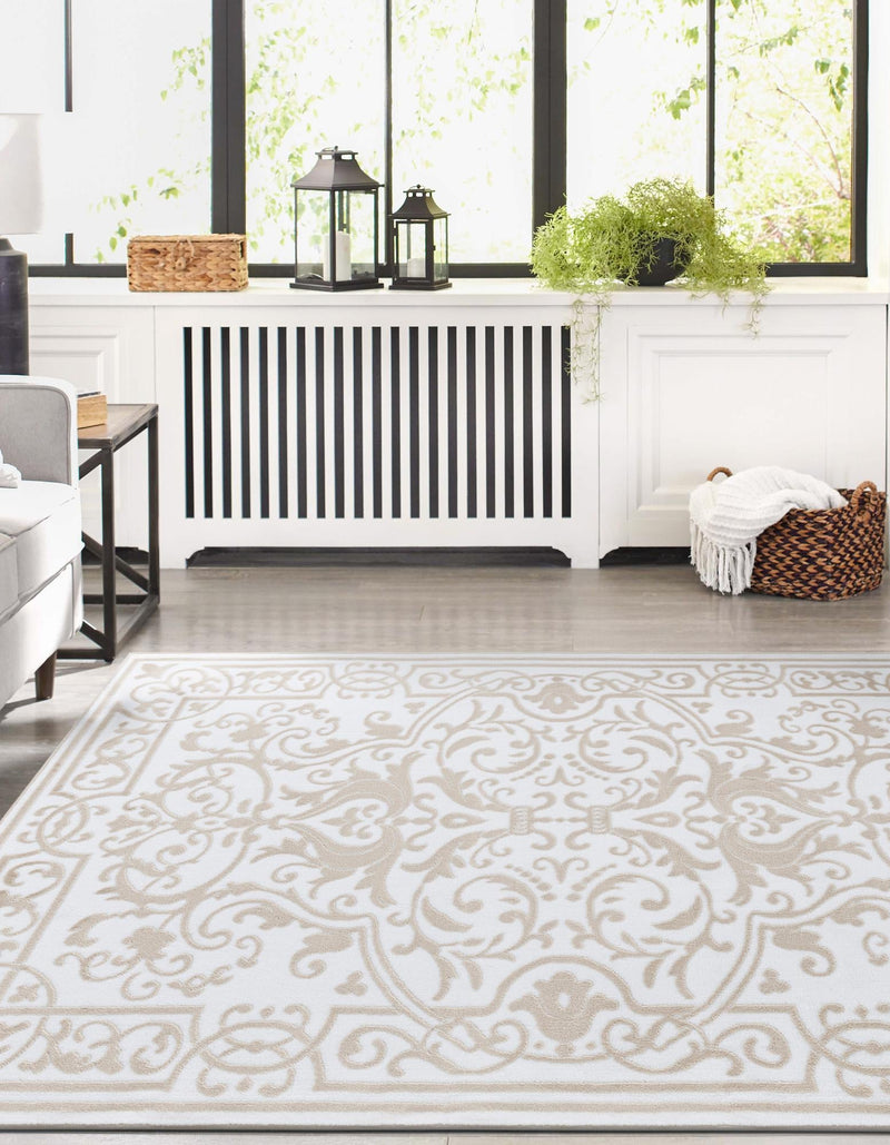 Sanctuary Retreat Collection Area Rug - Retreat Rectangle Snow White lifestyle 12