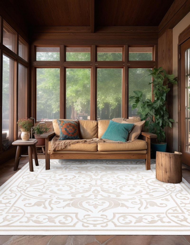 Sanctuary Retreat Collection Area Rug - Retreat Square Snow White lifestyle 45