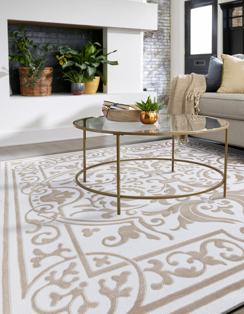 Sanctuary Retreat Collection Area Rug - Retreat Square Snow White lifestyle 66