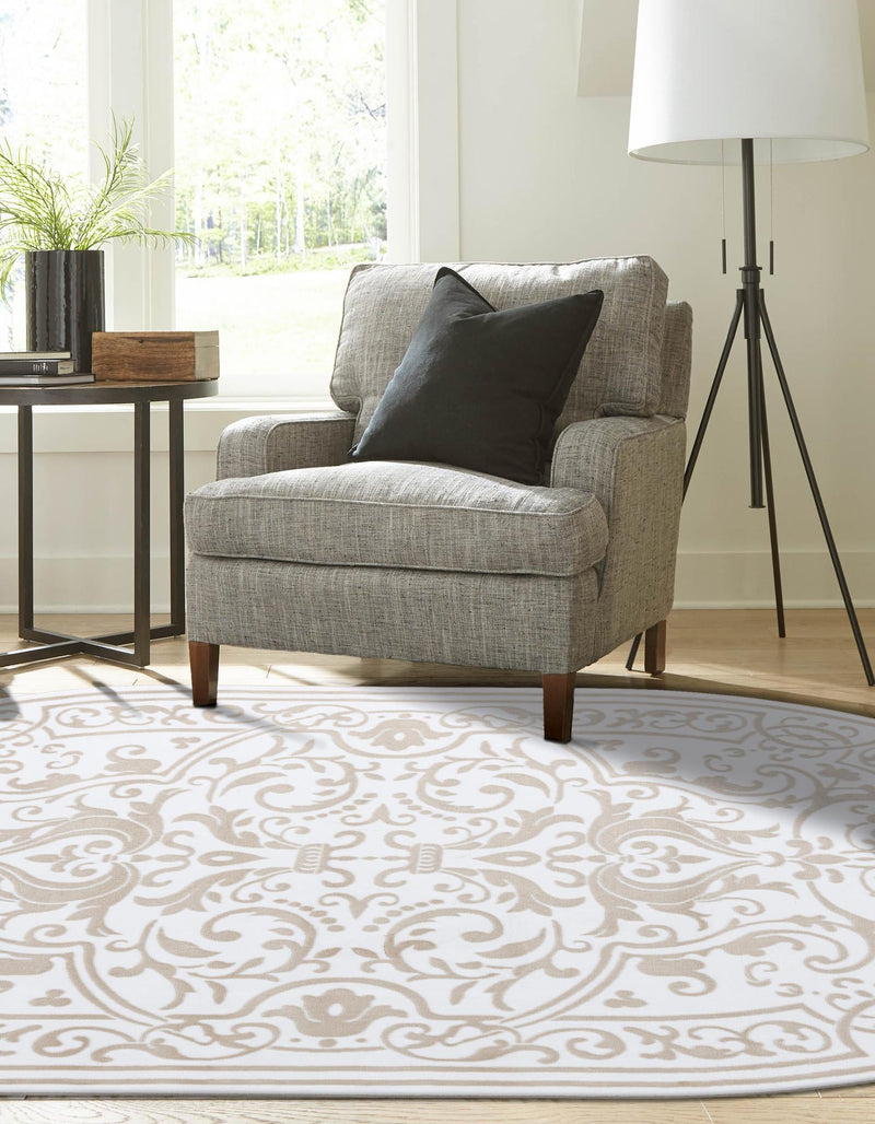 Sanctuary Retreat Collection Area Rug - Retreat Oval Snow White lifestyle 54