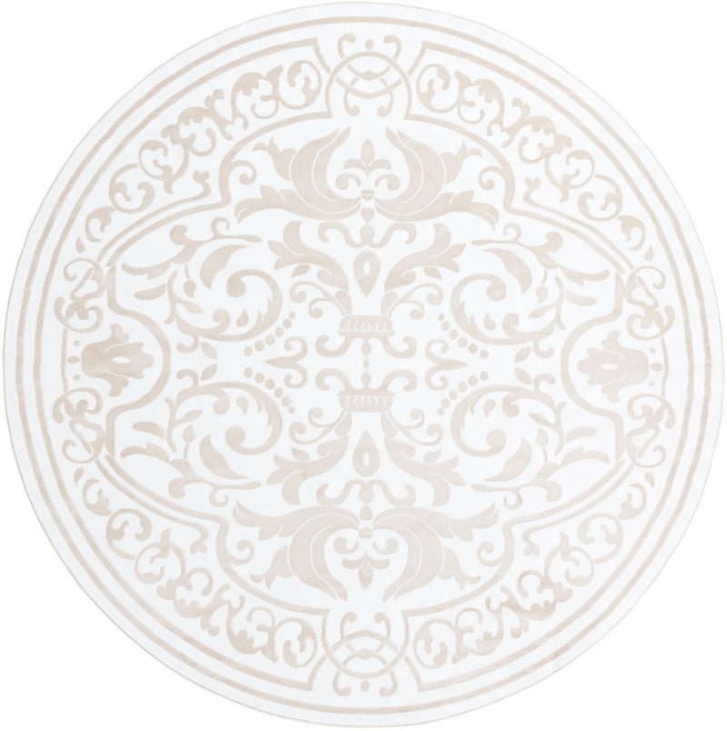 Sanctuary Retreat Collection Area Rug - Retreat Round Snow White lifestyle 40