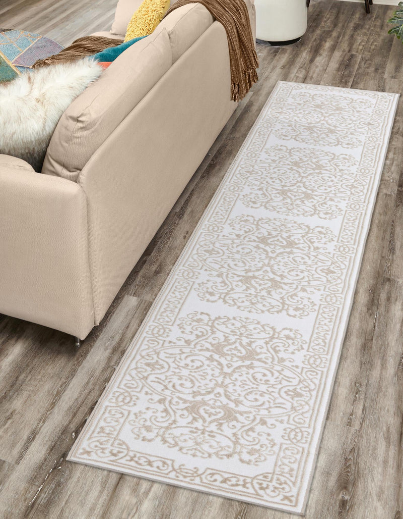 Sanctuary Retreat Collection Area Rug - Retreat Runner Snow White lifestyle 94