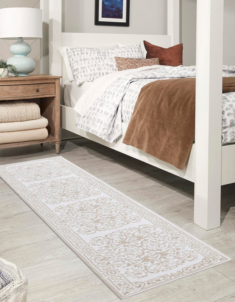 Sanctuary Retreat Collection Area Rug - Retreat Runner Snow White lifestyle 98