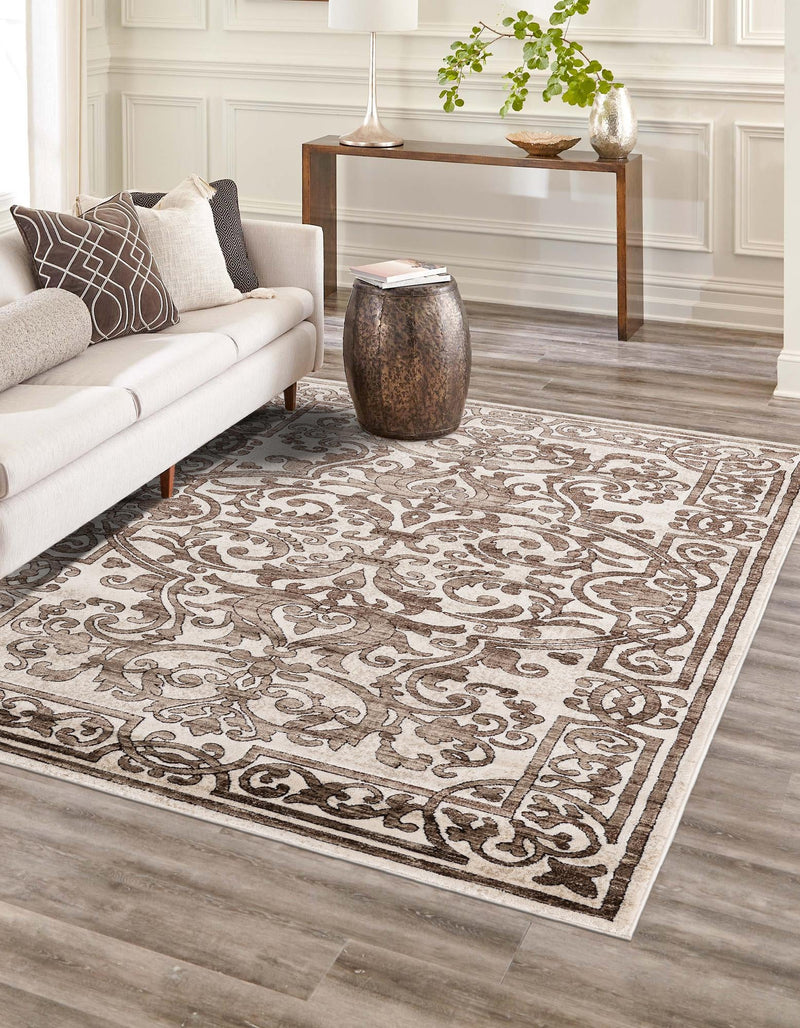 Sanctuary Retreat Collection Area Rug - Retreat Rectangle Chocolate Brown lifestyle 4