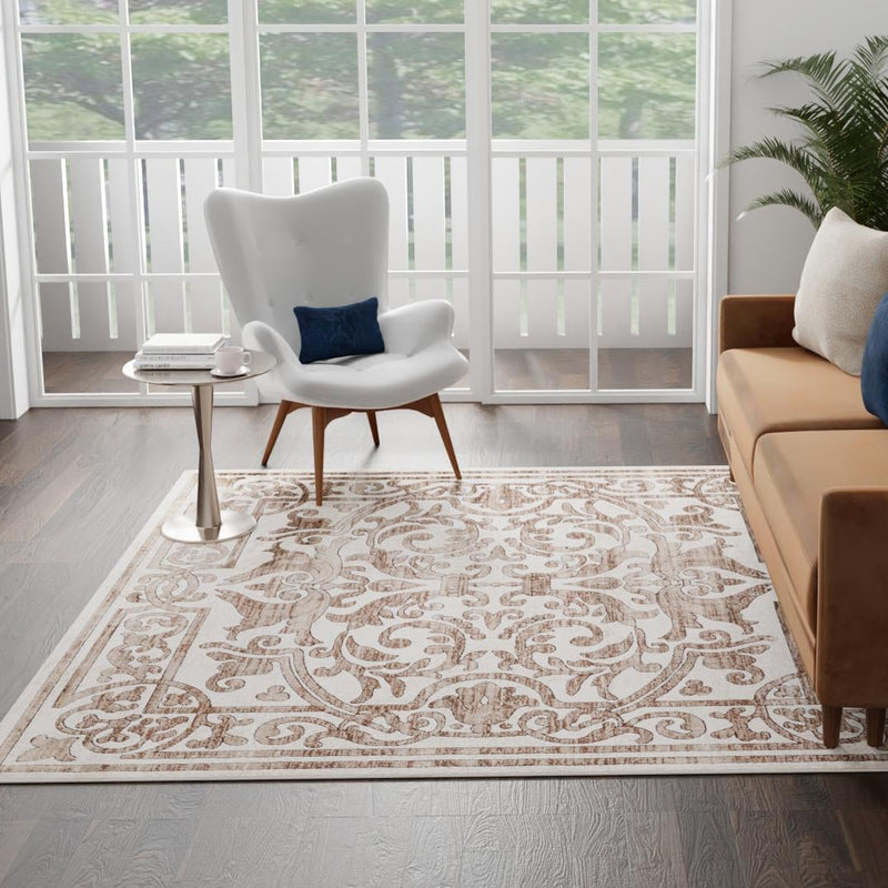 Sanctuary Retreat Collection Area Rug - Retreat Square Chocolate Brown lifestyle 182