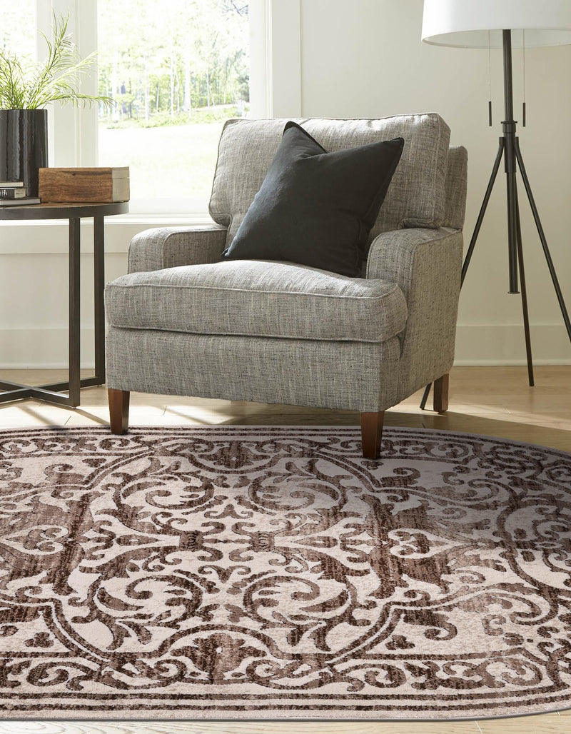 Sanctuary Retreat Collection Area Rug - Retreat Oval Chocolate Brown lifestyle 106