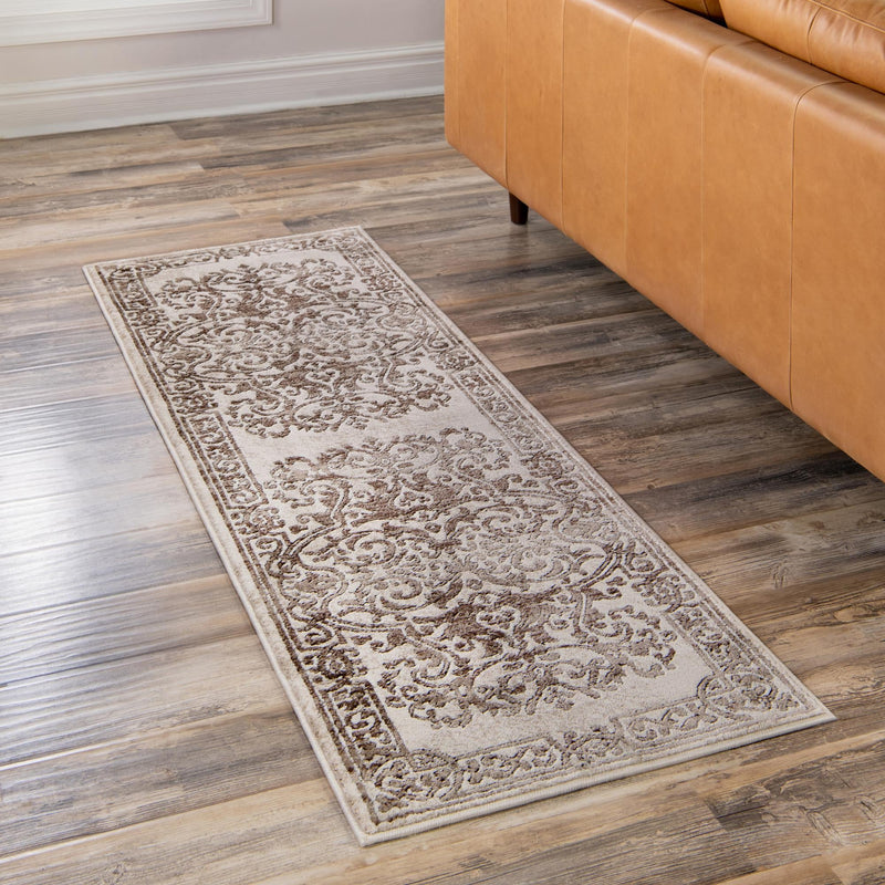 Sanctuary Retreat Collection Area Rug - Retreat Runner Chocolate Brown lifestyle 186