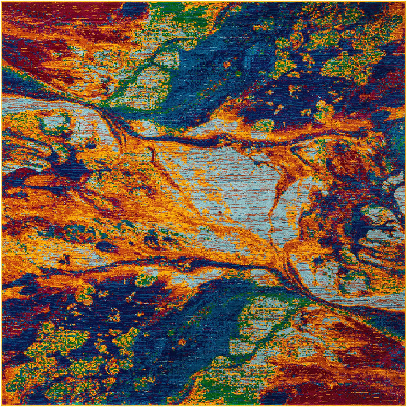 Caribbean Cove Collection Area Rug - Bequia Square Multi lifestyle 12