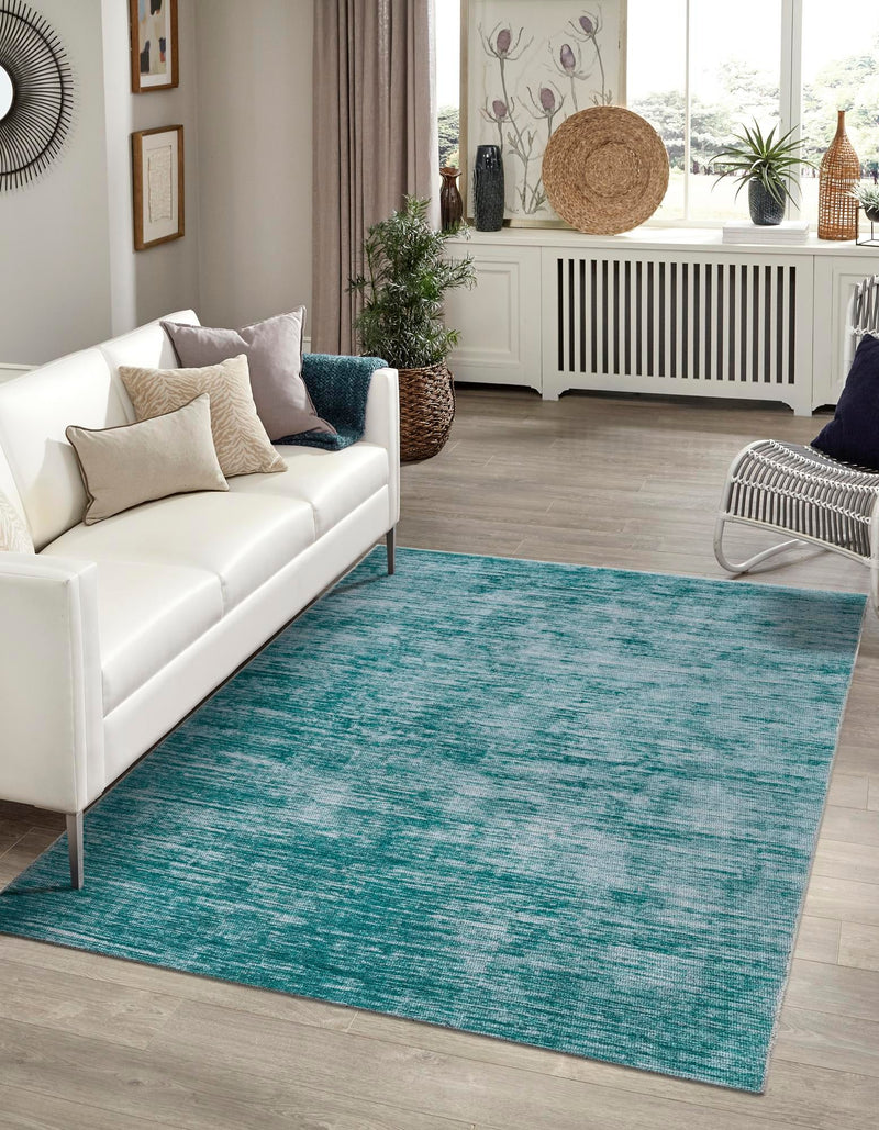Sahara Essence Collection Area Rug - Oasis (Teal) Rectangle Teal lifestyle 2