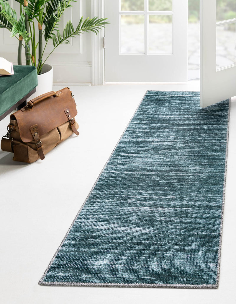 Sahara Essence Collection Area Rug - Oasis (Teal) Runner Teal lifestyle 21