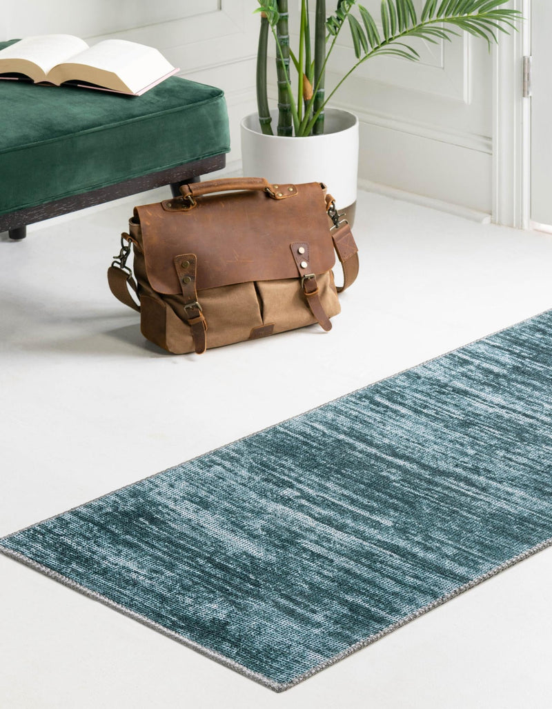 Sahara Essence Collection Area Rug - Oasis (Teal) Runner Teal lifestyle 26