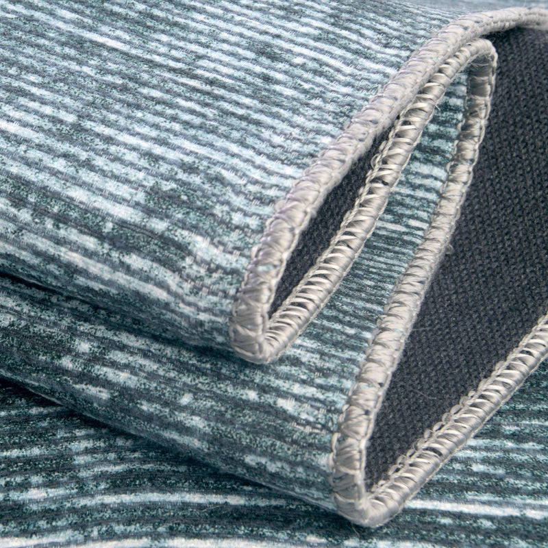 Sahara Essence Collection Area Rug - Oasis (Teal) Round Teal lifestyle 72