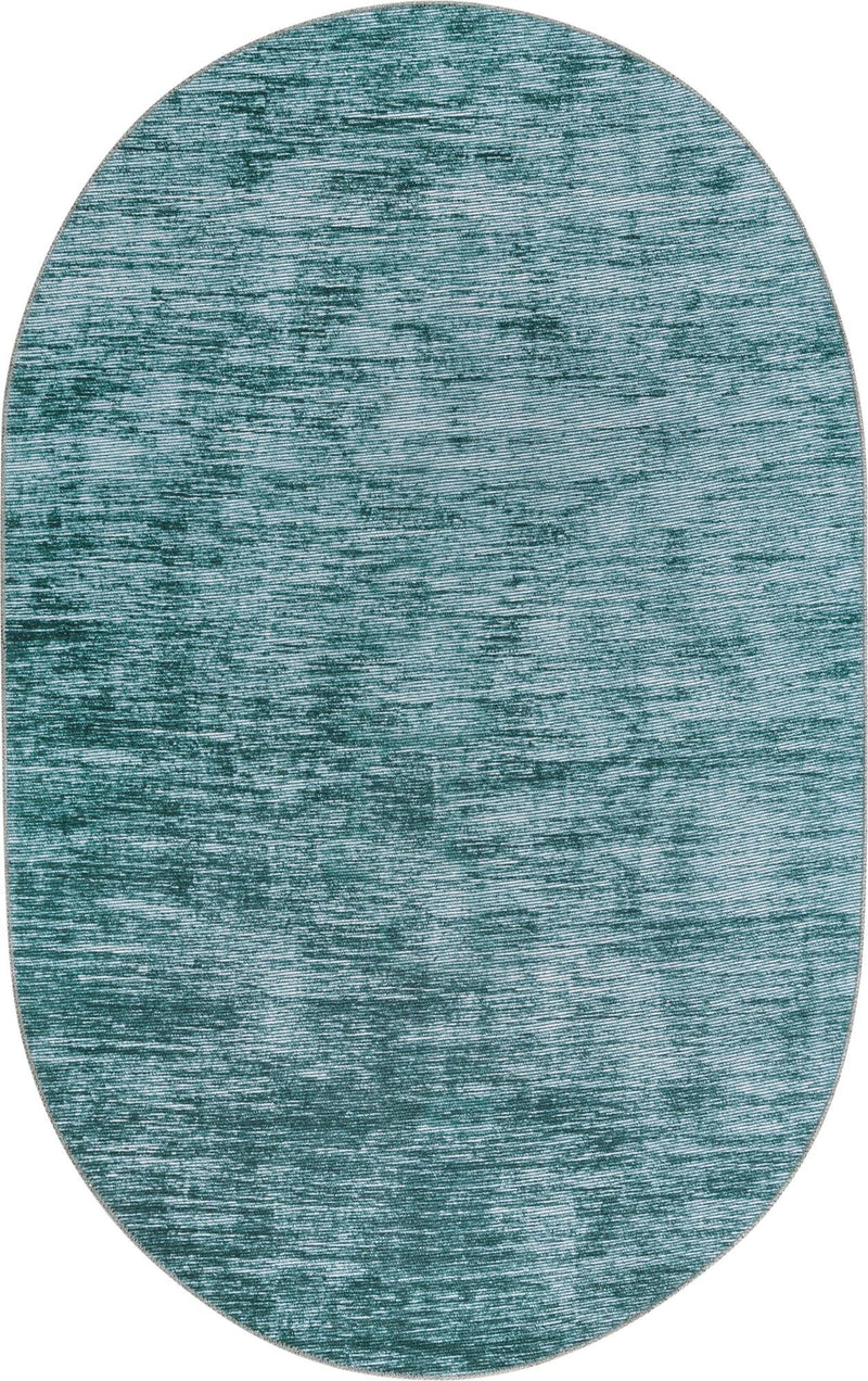 Sahara Essence Collection Area Rug - Oasis (Teal) Oval Teal lifestyle 18