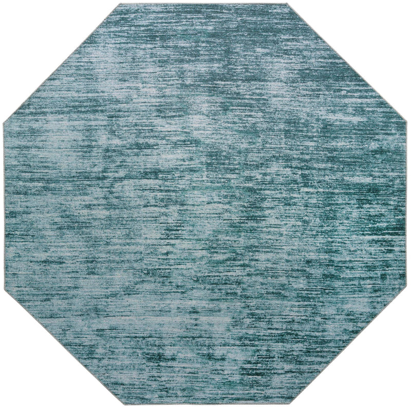 Sahara Essence Collection Area Rug - Oasis (Teal) Octagon Teal lifestyle 19