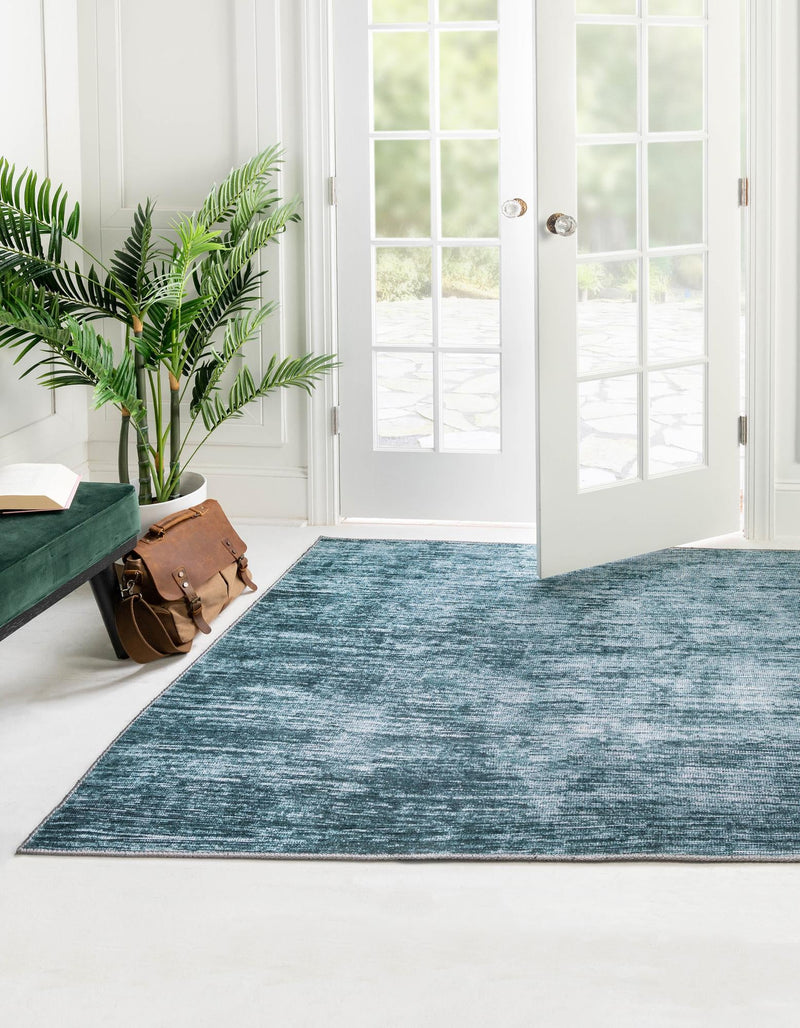 Sahara Essence Collection Area Rug - Oasis (Teal) Square Teal lifestyle 25