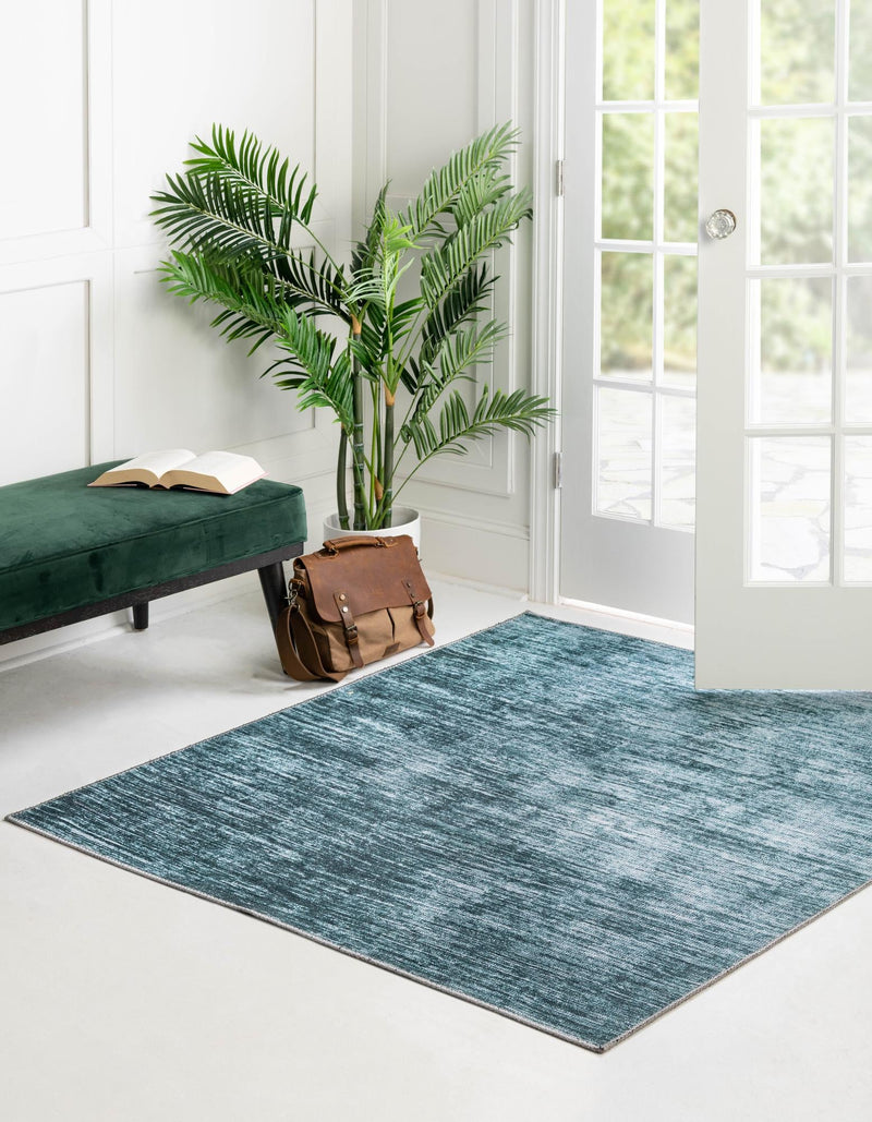 Sahara Essence Collection Area Rug - Oasis (Teal) Square Teal lifestyle 30
